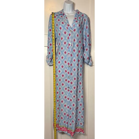 Zara Printed Tunic‎ Dress Size Small Blue Pink NWT - Picture 3 of 15
